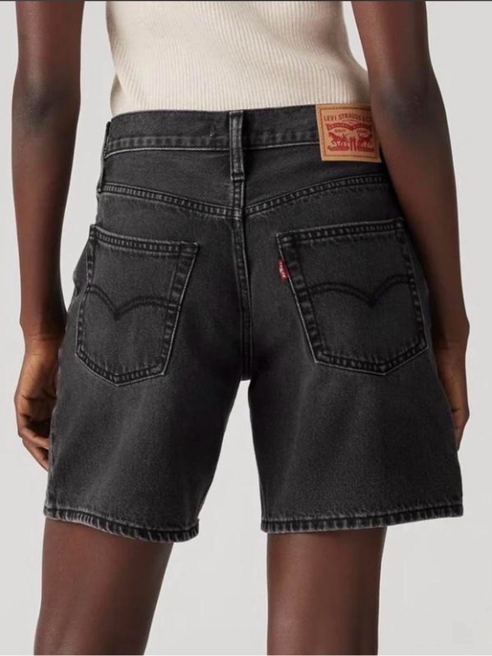 Vintage Levi's 550 Shorts Made in USA Faded Black Relaxed Baggy Fit Size 32